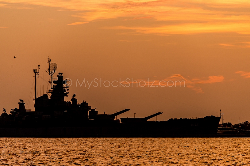 Battleship Mobile Skyline - Sunset