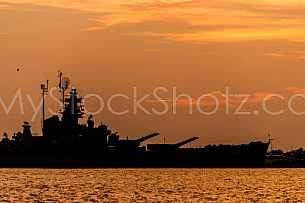 Battleship Mobile Skyline - Sunset