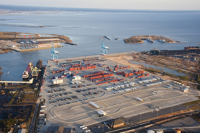 Container Terminal aerial - Port of Mobile