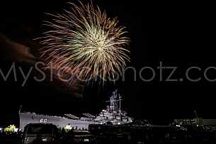 July 4th Fireworks at USS Alabama