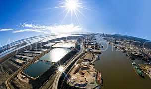 Aerial Mobile River State Docks