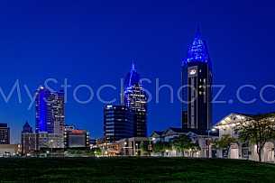 Mobile Skyline in Blue