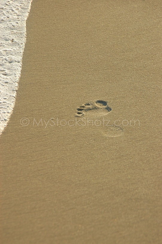 Footprint in the sand