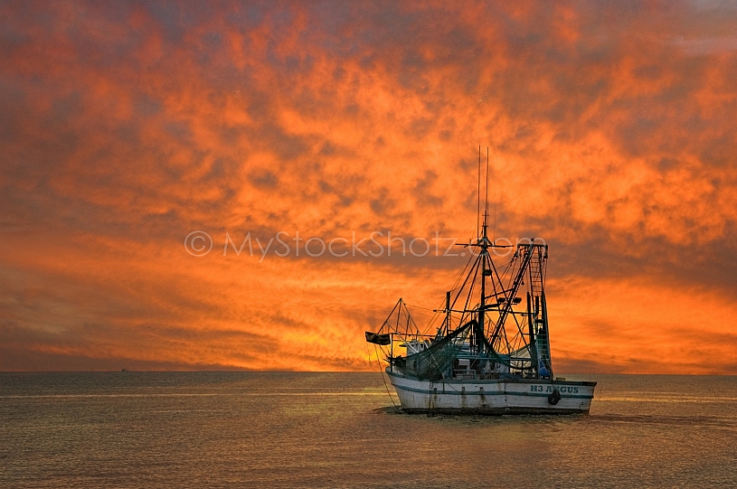 Shrimpboat Mobile Bay to the Gulf of Mexico
