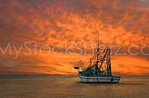 Shrimpboat Mobile Bay to the Gulf of Mexico