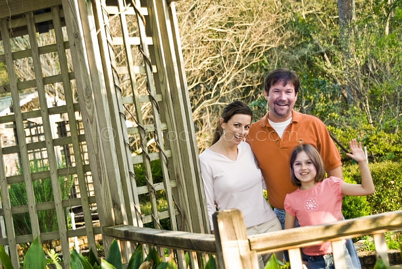 Family at Mobile Botanical Gardens