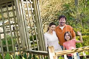 Family at Mobile Botanical Gardens