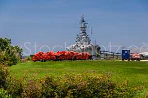 Boom staging at Mobile Bay