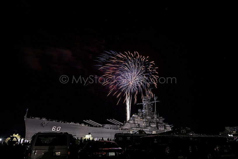 July 4th Fireworks at USS Alabama