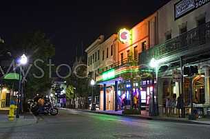 Dauphin Street - Downtown Mobile at night