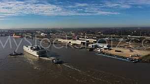 Austal ship leaving for sea trial