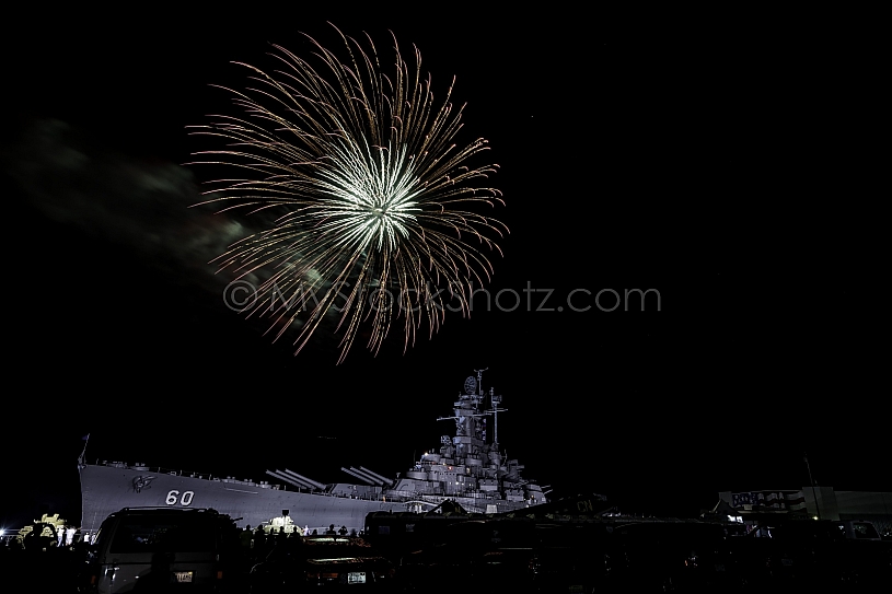 July 4th Fireworks at USS Alabama