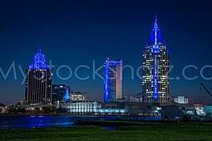 Mobile Skyline in Blue