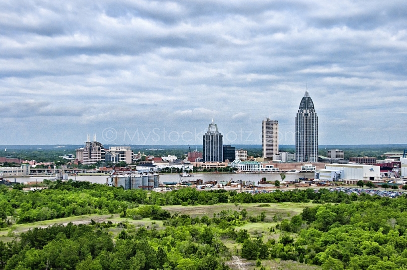 Mobile Alabama Skyline - Looking NW