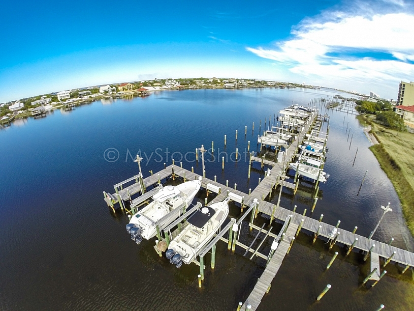 Boat docks in Perdido Key