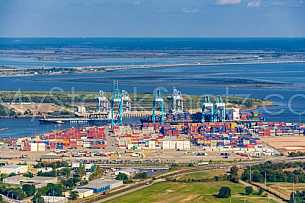 Container Terminal - Mobile Alabama by air