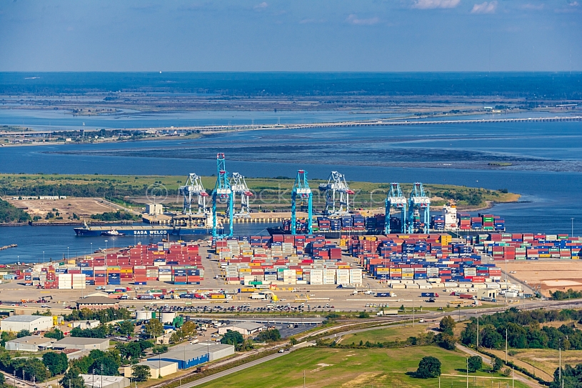 Container Terminal - Mobile Alabama by air