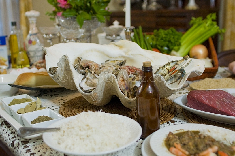 Family Dinner table set