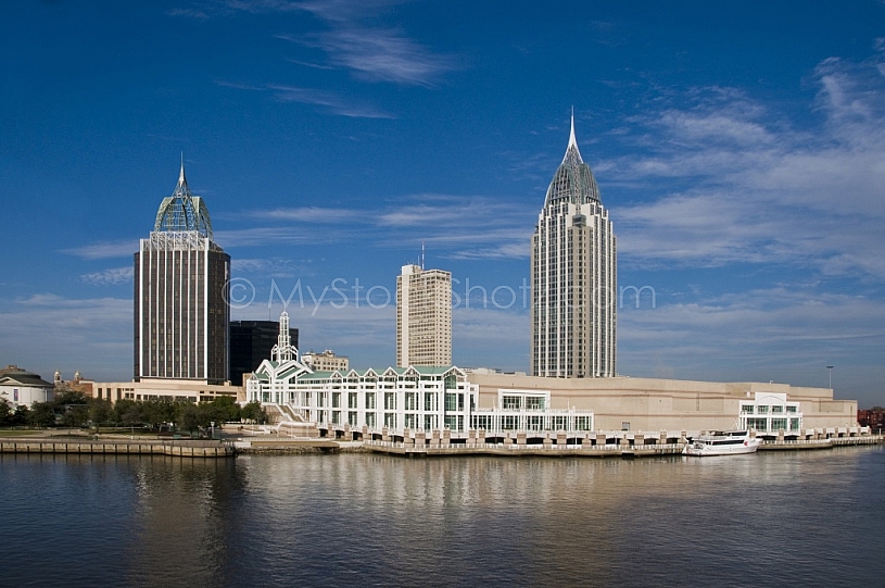 Mobile Alabama Convention Center Skyline