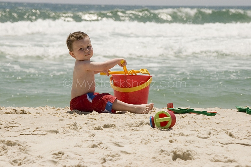 Beach Boy Playing
