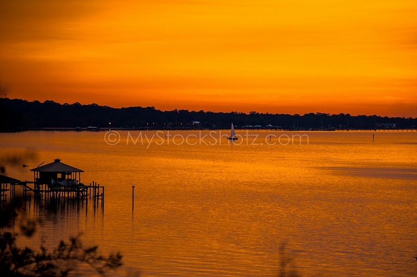 Mobile Bay Sunset - Montrose Alabama