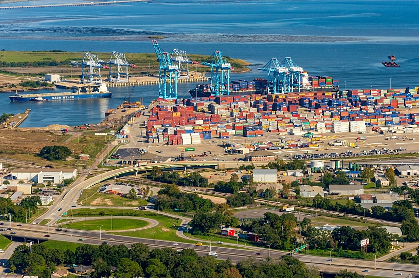 Container Terminal - Mobile Alabama by air Container Terminal - Mobile Alabama by air