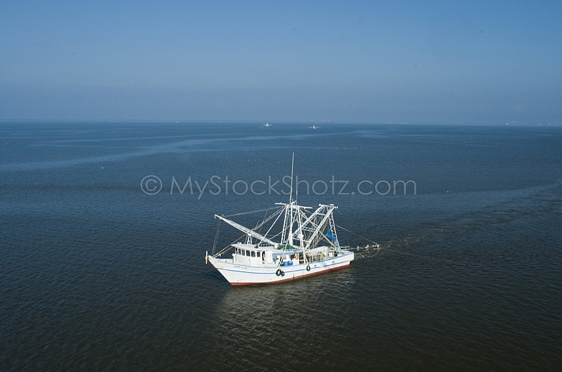 Shrimp Boat in Mobile Bay west of the Eastern Shore
