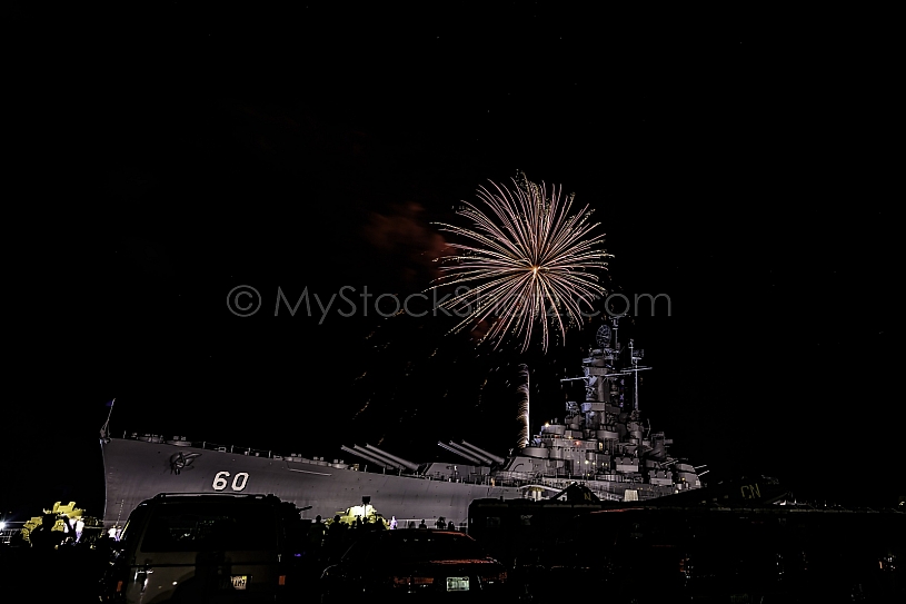 July 4th Fireworks at USS Alabama