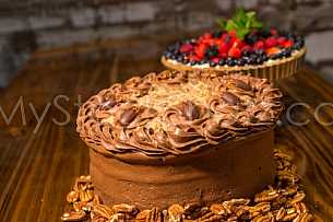 German Chocolate Cake & Berry Tart