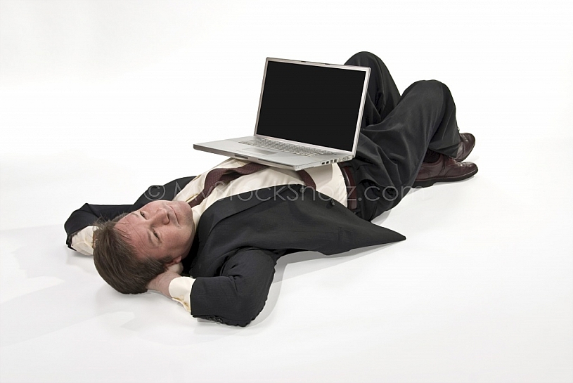 Businessman and laptop