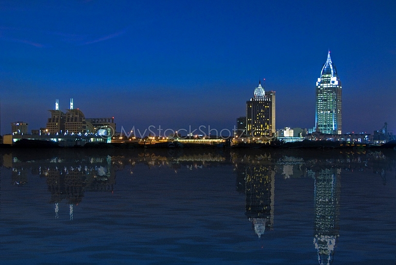 Mobile, Alabama Skyline at Night