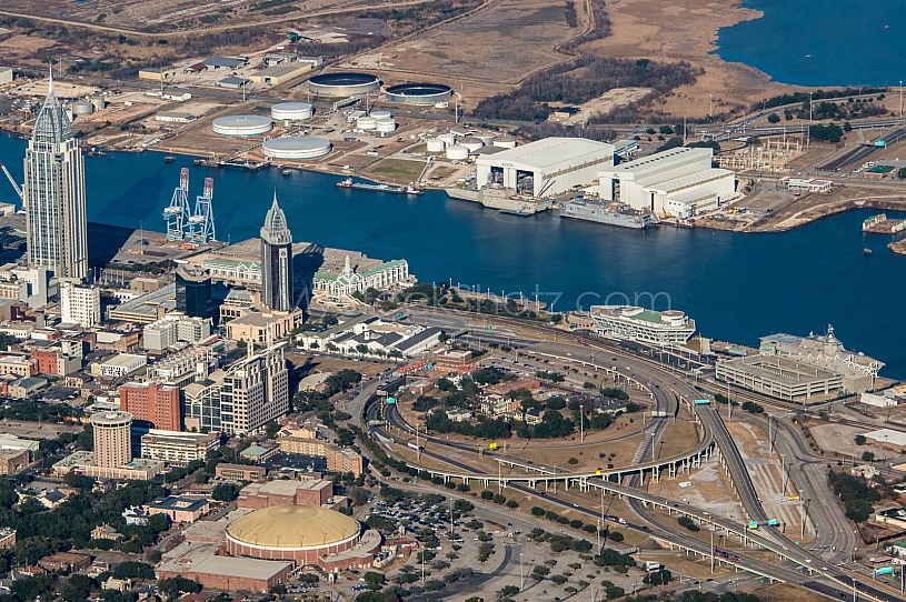 Aerial - Downtown, Fort Conde, Austal