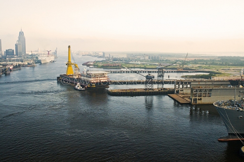 Ship on Mobile River