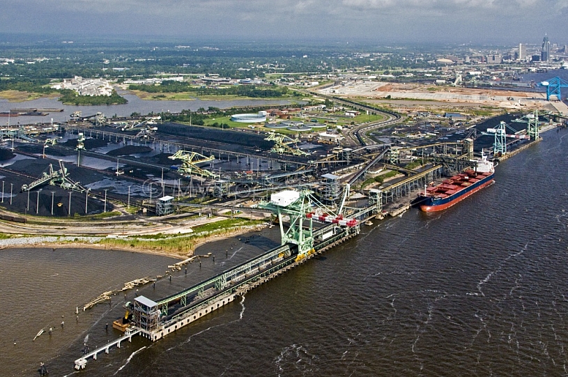 Coal Yard aerial in Mobile Alabama