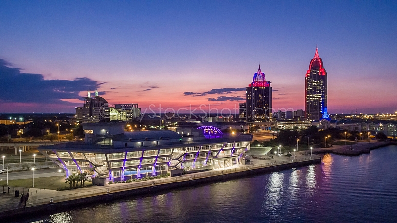 GulfQuest Maritime Museum - Night Aerial