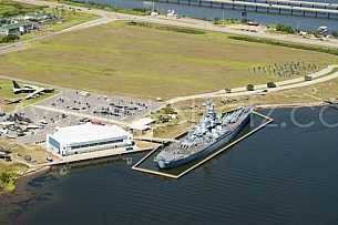 USS Alabama Memorial Park Aerial