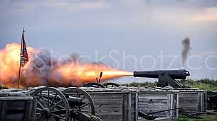 Canon Blast at Fort Morgan