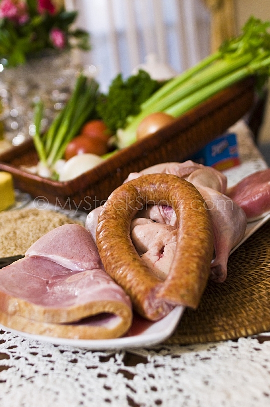 Family Dinner table set