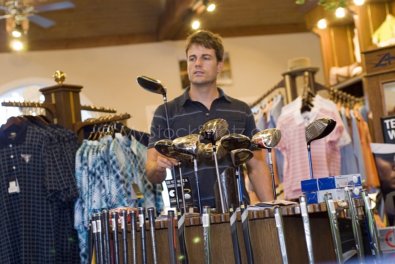 Golf shop shopping