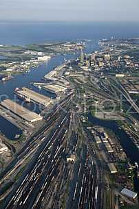 Mobile, river, aerial