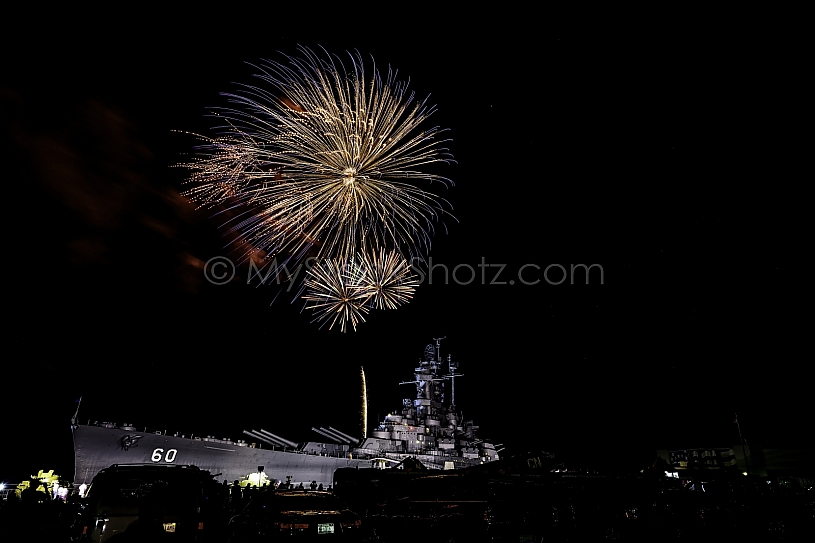 July 4th Fireworks at USS Alabama