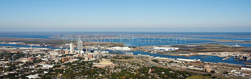 Panoramic view of Mobile Alabama