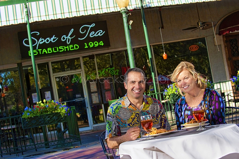 Outside Dining at Spot of Tea - Dauphin Street - Downtown Mobile