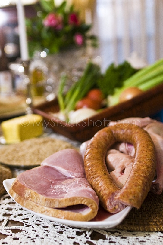 Family Dinner table set