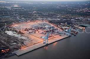 Container Terminal aerial - Port of Mobile