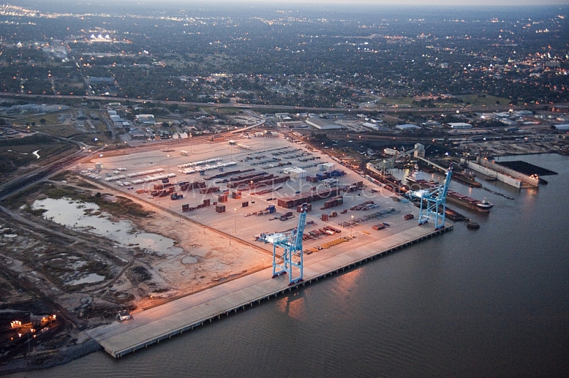 Container Terminal aerial - Port of Mobile