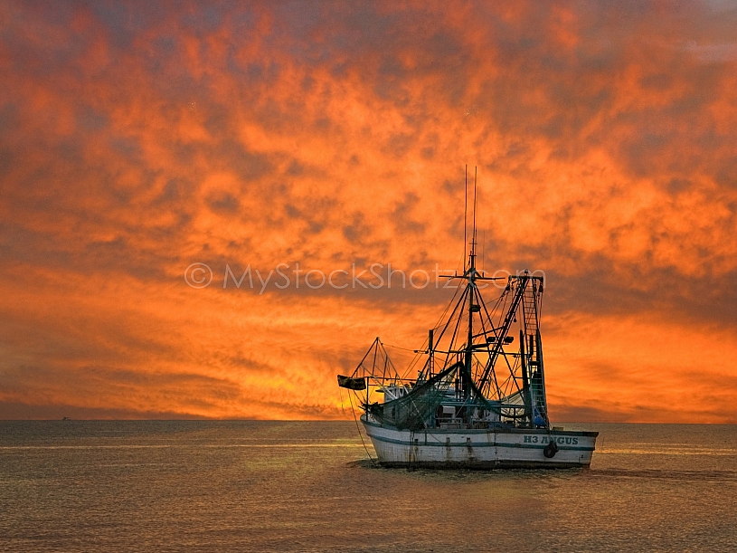 Shrimpboat Mobile Bay to the Gulf of Mexico