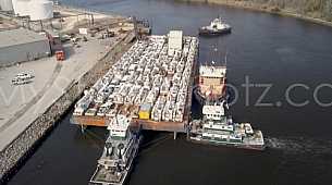 Barges transporting relief to Puerto Rico after Hurricane Maria