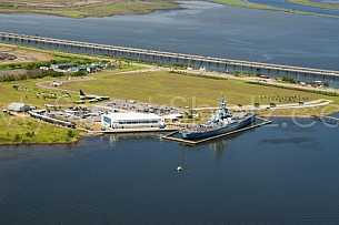 USS Alabama Memorial Park Aerial